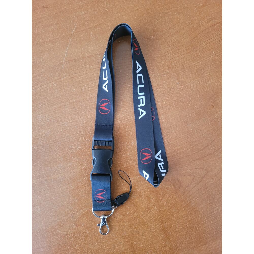 (X2) Best Car Key Holder Brand Acura Black and red One Size Lanyards with Clips - Picture 7 of 7